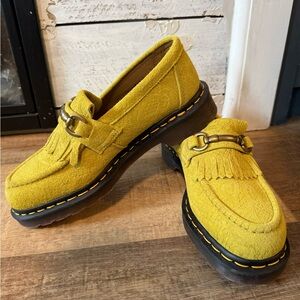 Dr. Martens Yellow Suede Loafers